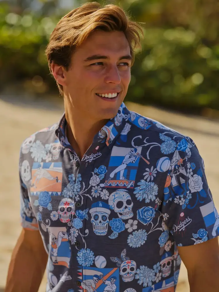 Reyn Spooner LA Dodgers Reyn Spooner Dia de los Muertos Button-Up