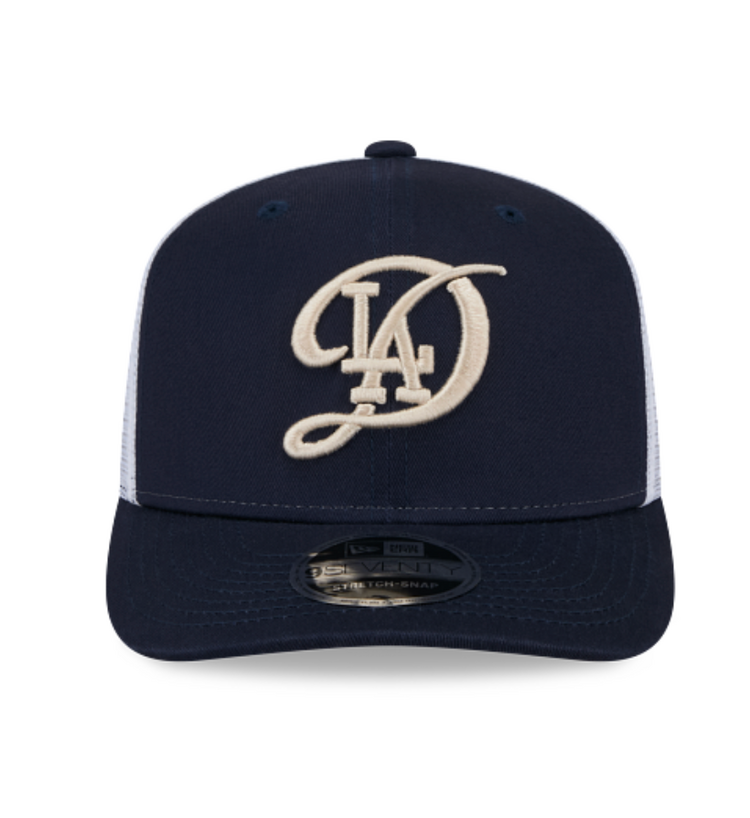 New Era LA Dodgers City Connect Navy/White Mesh Trucker 950 Snapback