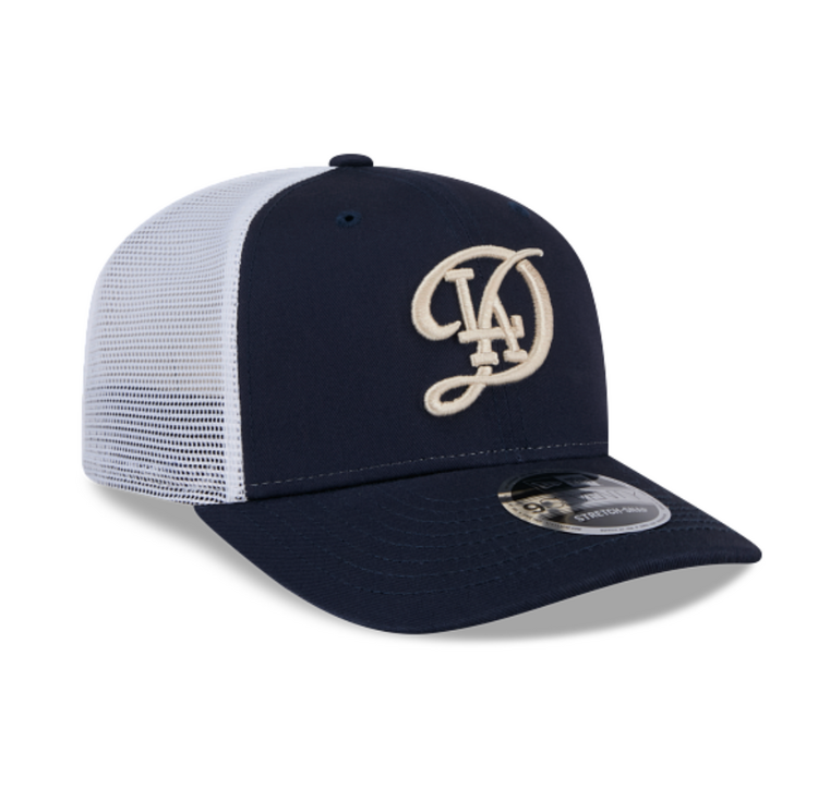 New Era LA Dodgers City Connect Navy/White Mesh Trucker 950 Snapback