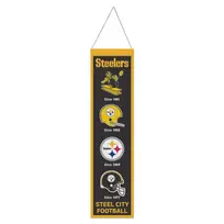 Wincraft NFL Pittsburgh Steelers Wool Evolution Banner 8" x 32"