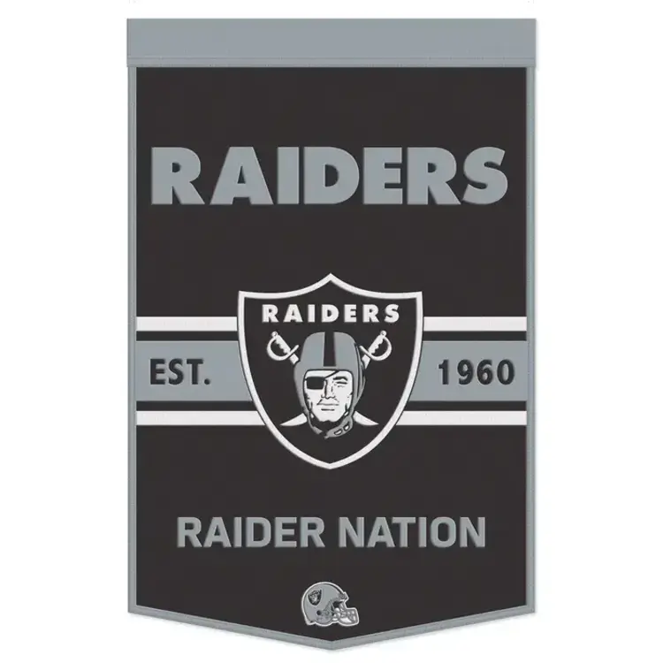 Winning Streak Sports Raiders 24" x 38" Wool Banner Raider Nation