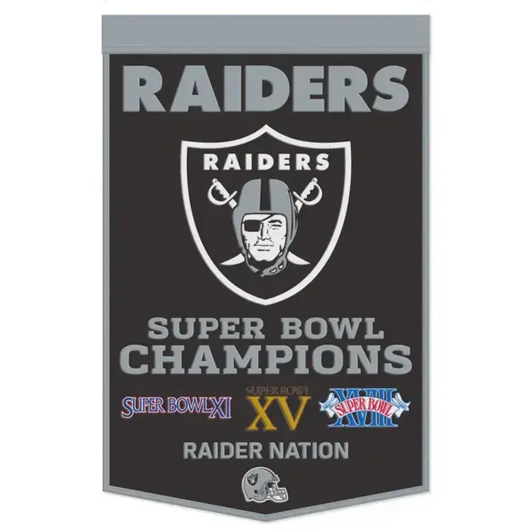Winning Streak Sports Raiders 24" x 38" Wool Banner Celebration