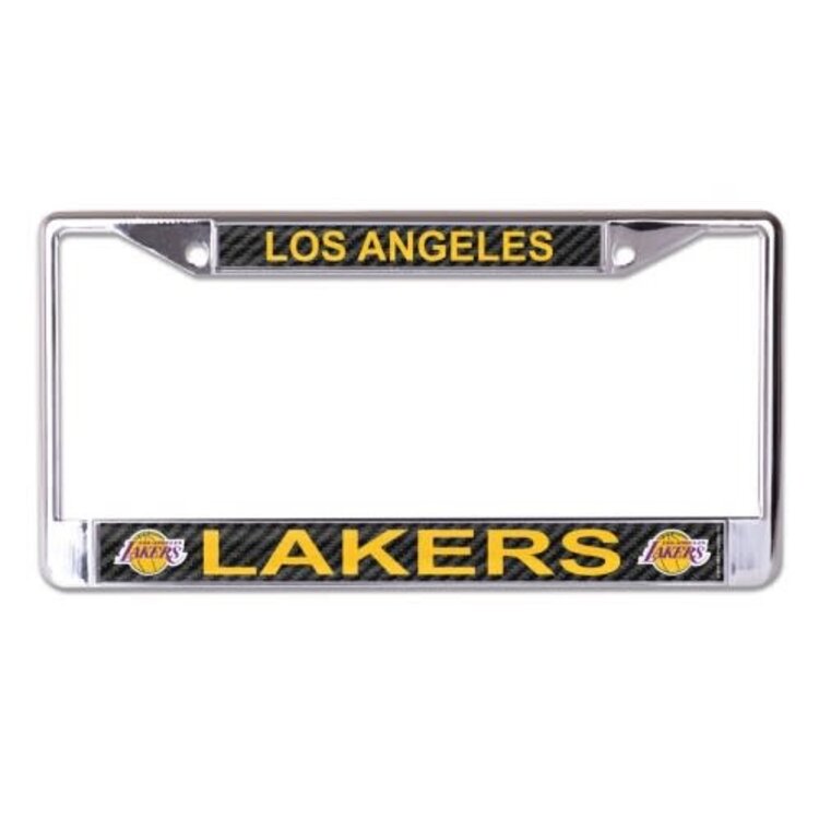 Wincraft Lakers Chrome Carbon License Plate Frame