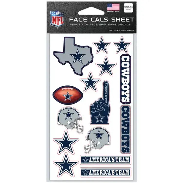 Wincraft Dallas Cowboys 4"x7" 15 Face Cals Sheet