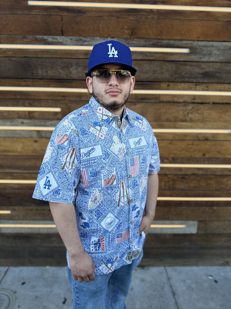 Reyn Spooner LA Dodgers Reyn Spooner Americana Blue Button-Up