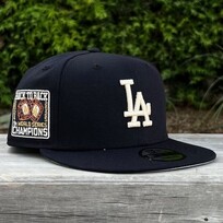 New Era LA Navy Ivory Metallic Back to Back World Series Champs Rings 950 Snapback