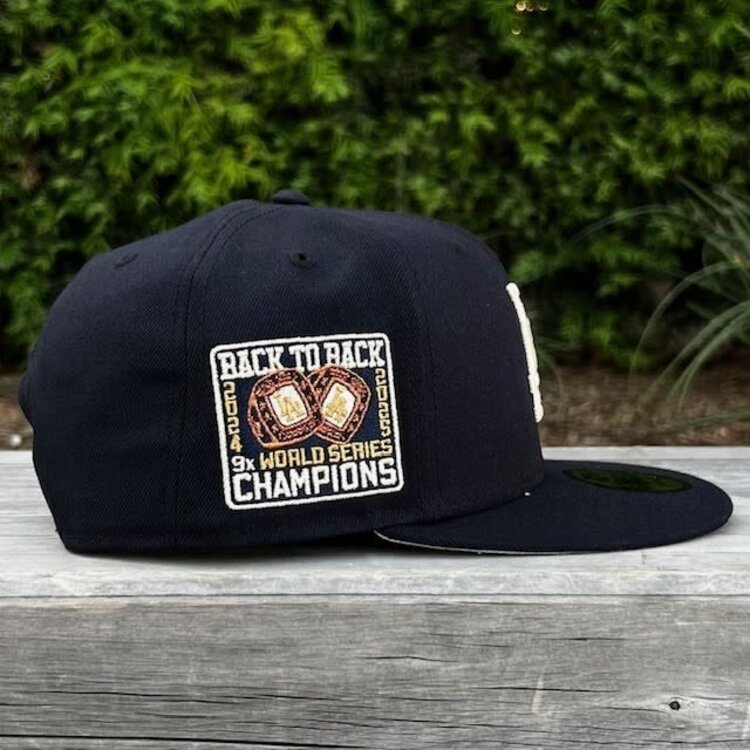 New Era LA Navy Ivory Metallic Back to Back World Series Champs Rings 950 Snapback