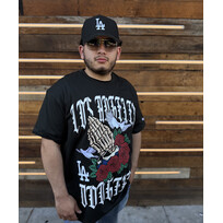 New Era LA Dodgers NE Men's Black Gothic Bloom Tee