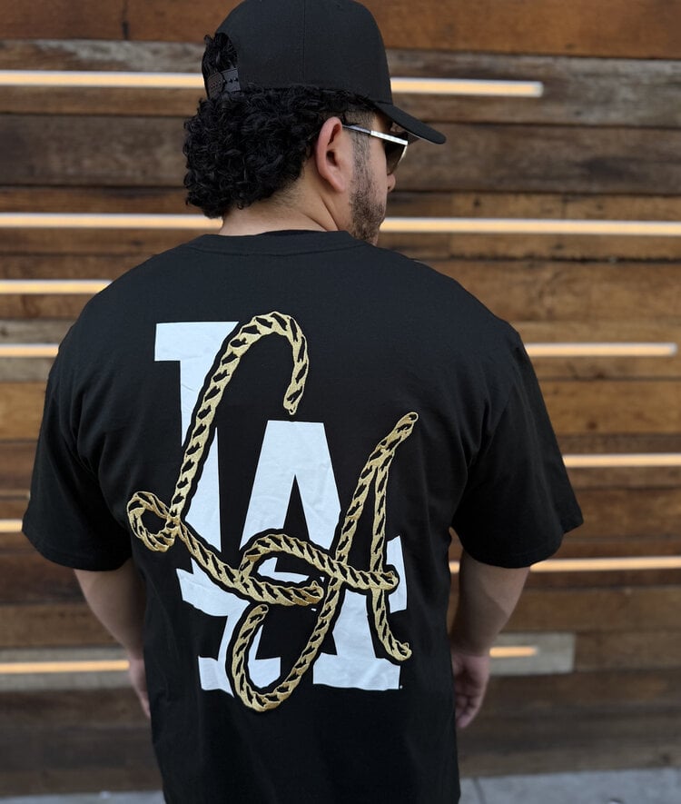 New Era LA Dodgers NE Men's Black Rodeo Tee
