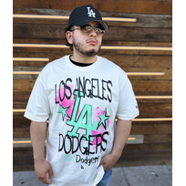 New Era LA Dodgers NE Men's Ivory Graffiti Tee