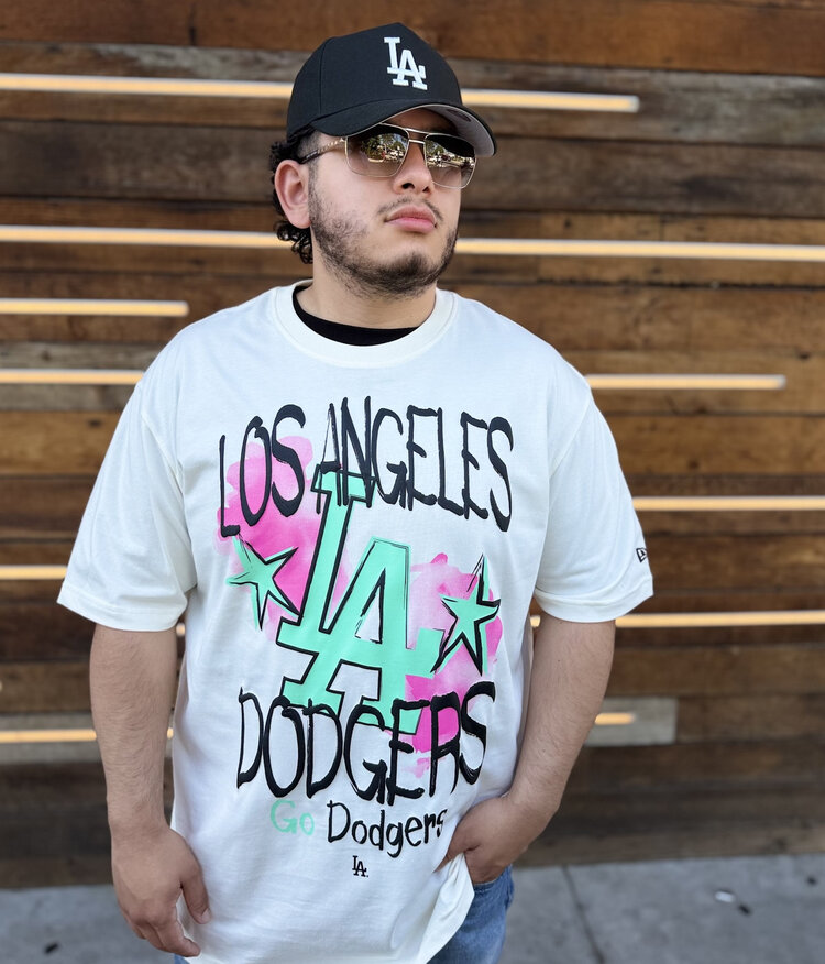 New Era LA Dodgers NE Men's Ivory Graffiti Tee