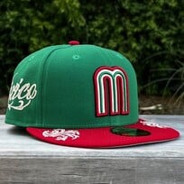 New Era Mexico Green/Red Damask Wordmark