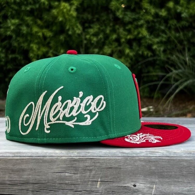 New Era Mexico Green/Red Damask Wordmark