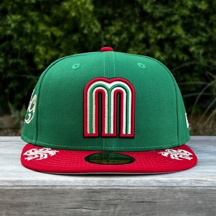 New Era Mexico Green/Red Damask Wordmark