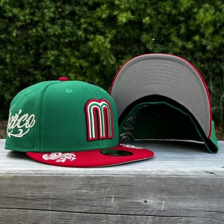 New Era Mexico Green/Red Damask Wordmark