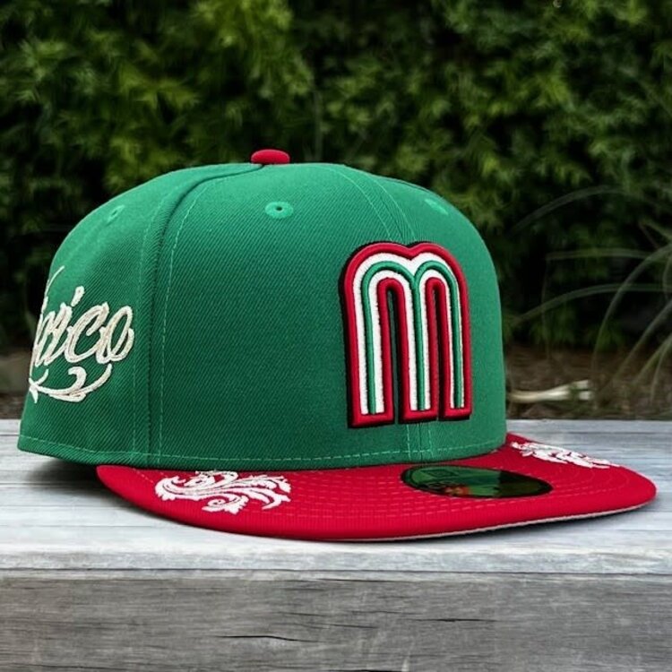 New Era Mexico Green/Red Damask Wordmark