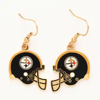 Wincraft Steelers Helmet Dangling J Hook Earrings