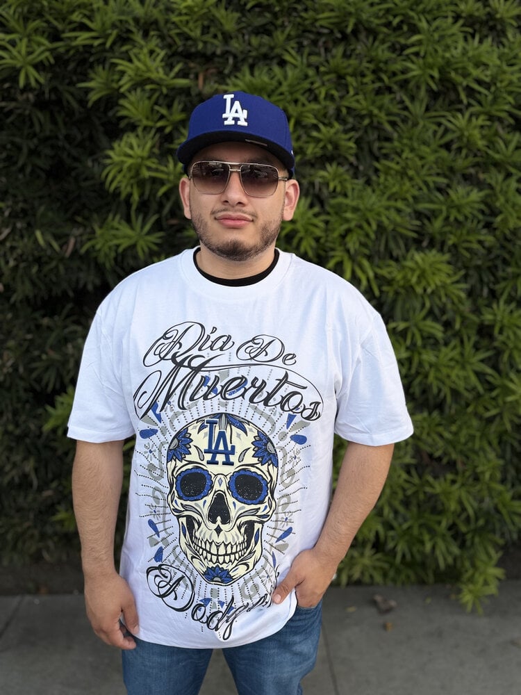 Pro Standard LA Dodgers White Eternal Skull Tee