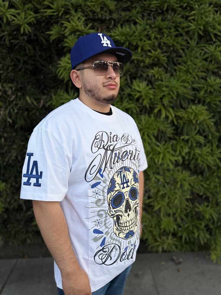 Pro Standard LA Dodgers White Eternal Skull Tee