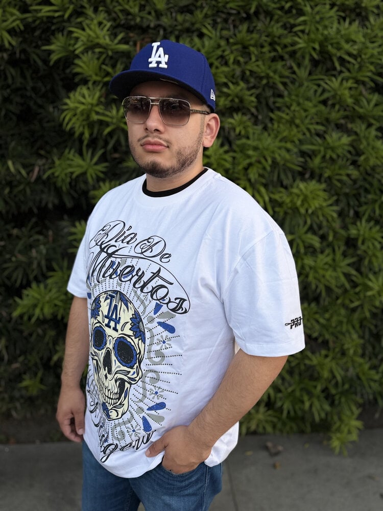 Pro Standard LA Dodgers White Eternal Skull Tee