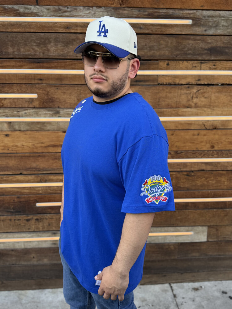 Mitchell and Ness LA Dodgers Men's M&N Double Clutch Royal SS Tee