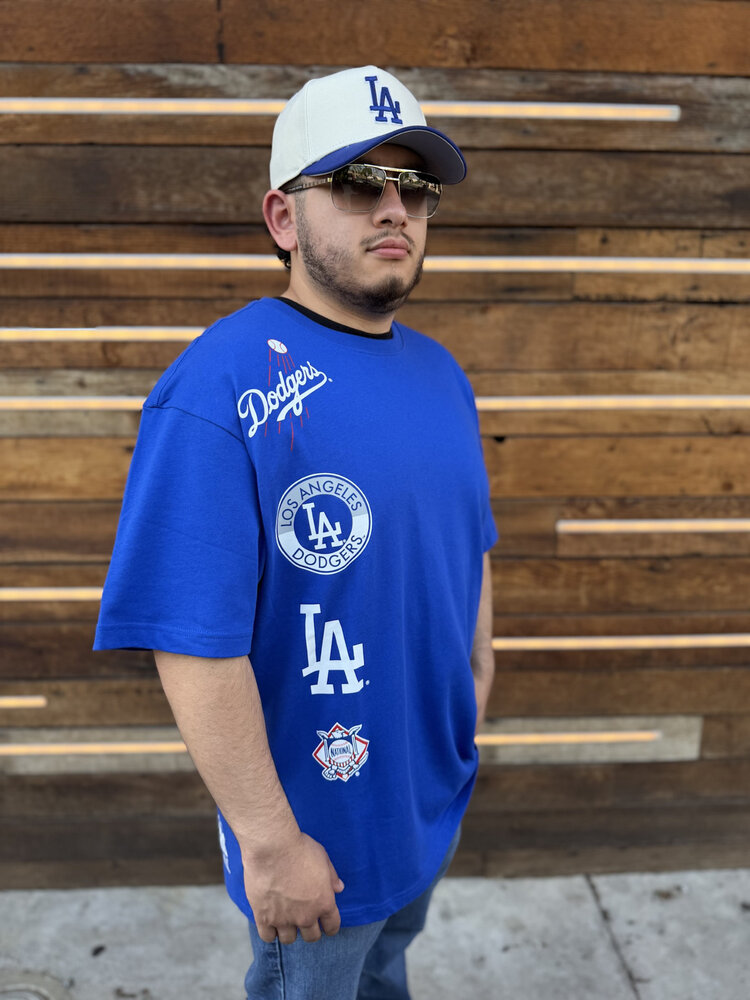 Mitchell and Ness LA Dodgers Men's M&N Double Clutch Royal SS Tee