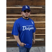 Mitchell and Ness LA Dodgers Men's M&N Head Coach Royal SS Tee