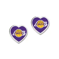 Wincraft LA Lakers Stud Post Heart Earrings