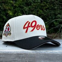 New Era 49ers Stone/Black Script 60 Seasons 940 A-Frame