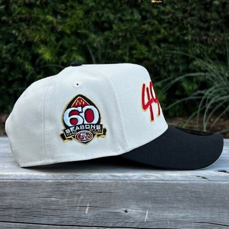New Era 49ers Stone/Black Script 60 Seasons 940 A-Frame