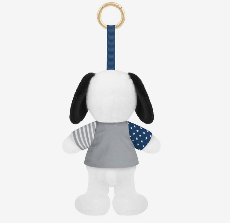 FOCO LA Dodgers x Snoopy USA Flag 6" Plush Jersey Backpack Clip Key Ring