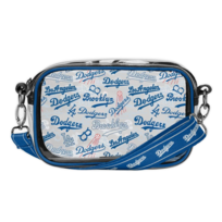 Forever Collectibles Los Angeles Dodgers Repeat Retro Print Clear Crossbody Bag