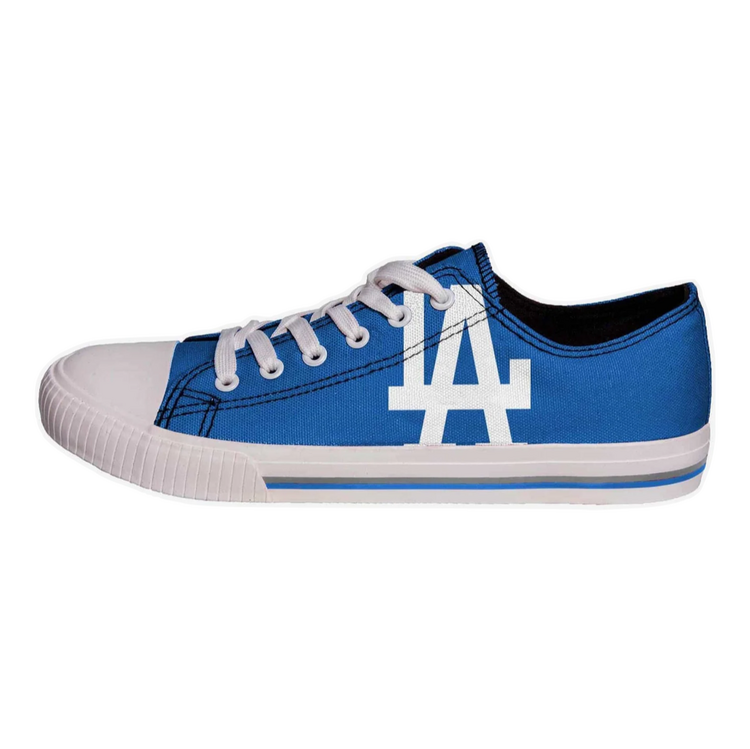 FOCO LA Dodgers Mens Low Top Big Logo Canvas Shoe