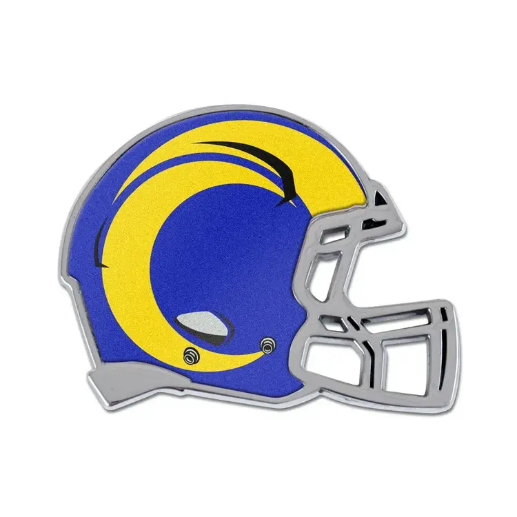 Wincraft LA Rams Retro Helmet Chrome Metal Domed Auto Emblem