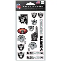 Wincraft Raiders 4"x7" 15 Face Cals Sheet