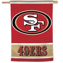 Wincraft 2-Sided Applique Vertical Flag 28 in x 40 in - SF 49ers