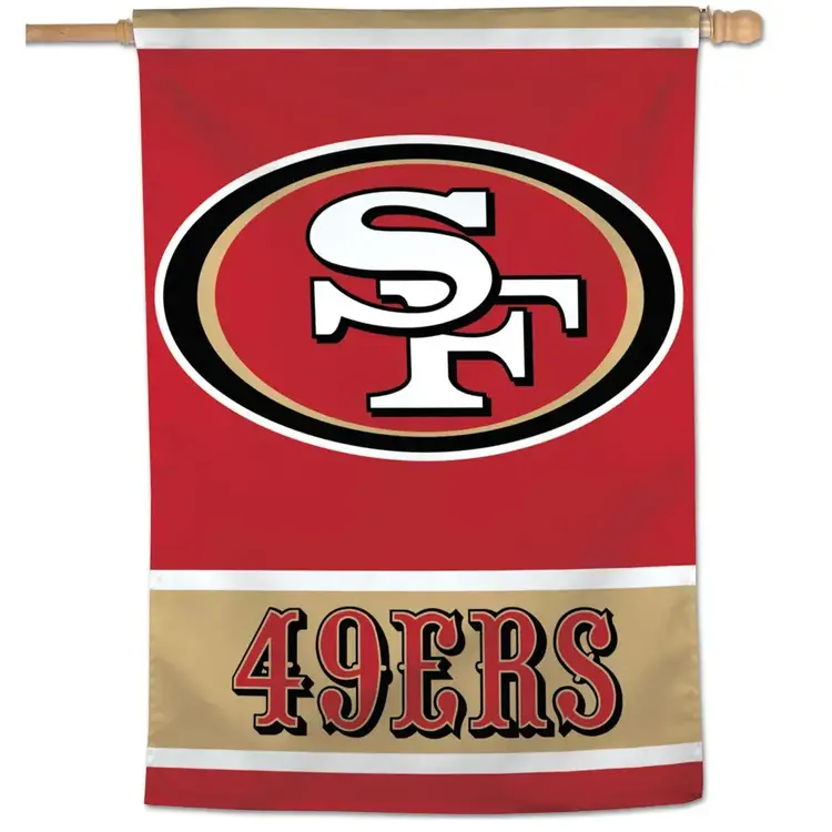 Wincraft 2-Sided Applique Vertical Flag 28 in x 40 in - SF 49ers