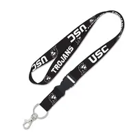 Wincraft USC Trojans Black White Lanyard