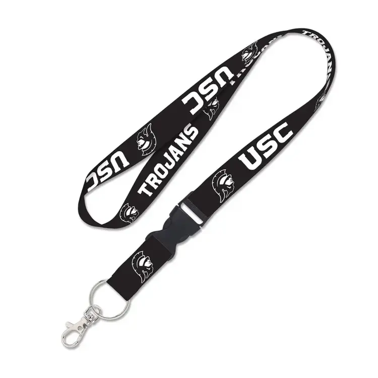 Wincraft USC Trojans Black White Lanyard