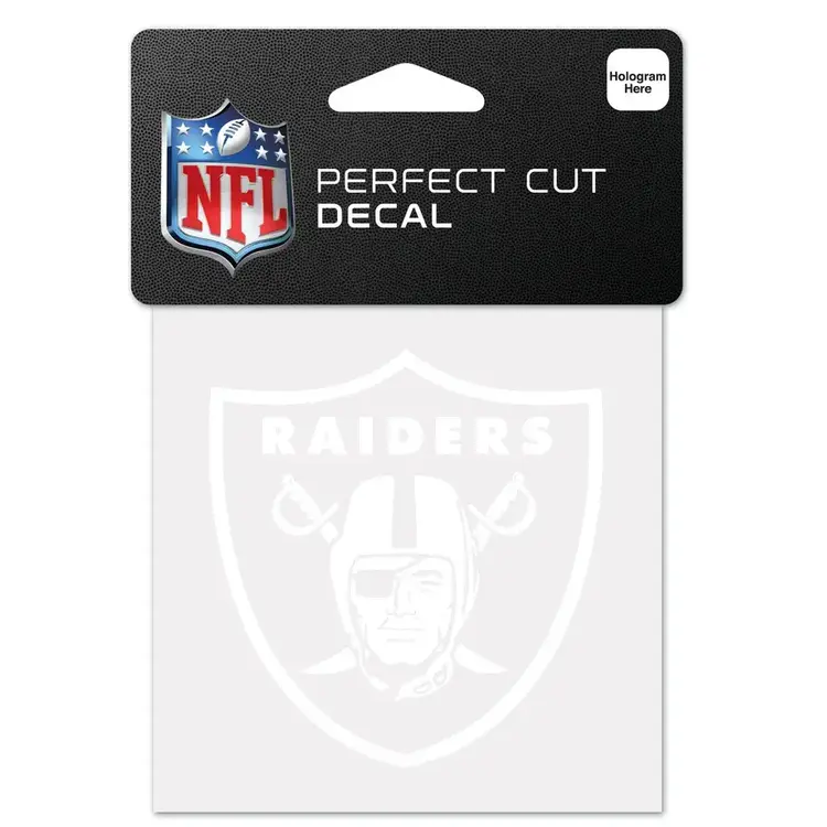 Wincraft Small Decal 4"x4" All White NFL Raiders Shield