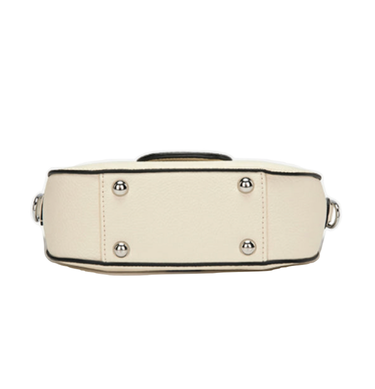 Flap Crossbody Bag with Top Handle - LA Dodgers Off White