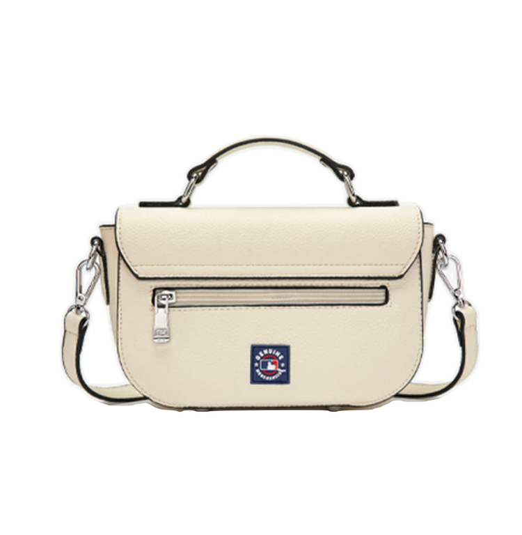 Flap Crossbody Bag with Top Handle - LA Dodgers Off White