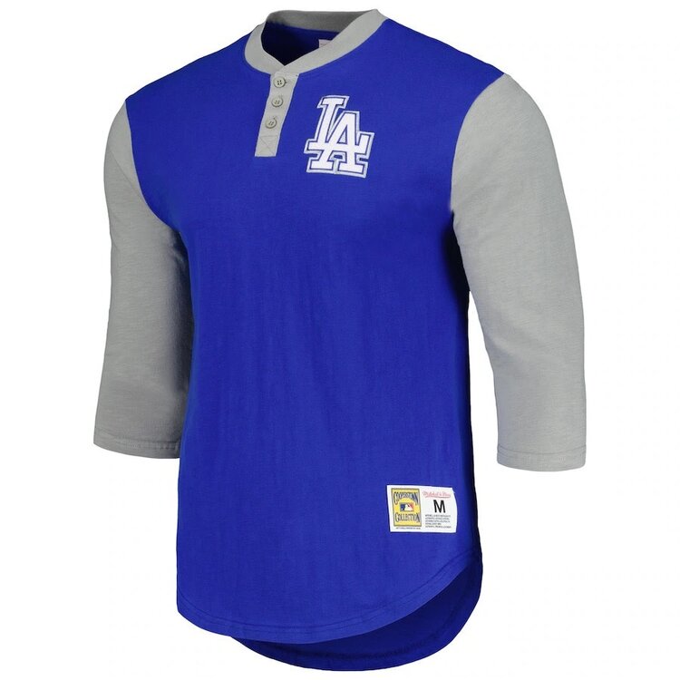 Mitchell and Ness LA Dodgers M&N  Legendary Slub Henley Tee