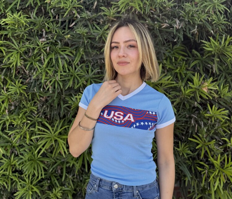 FIFA USA Women's FIFA 2026 Sky Blue Baby Tee