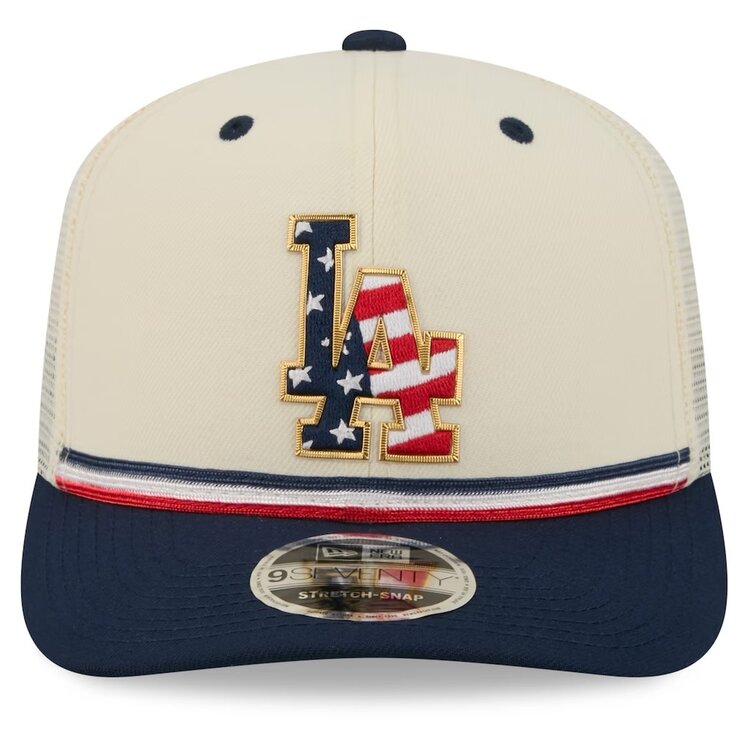New Era LA Dodgers 4th of July 2026 970 Stretch Snap Adjustable Trucker