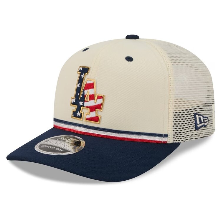 New Era LA Dodgers 4th of July 2026 970 Stretch Snap Adjustable Trucker