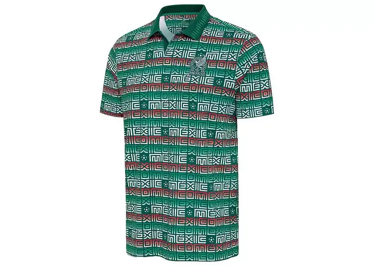Antigua Mexico National Team Antigua Golden Polo - Green