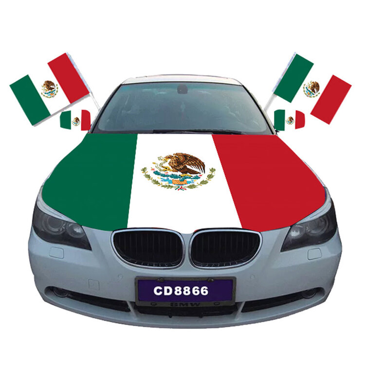 Mexico Flag Car Engine Hood Cover