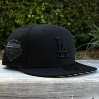New Era LA Dodgers Black Black 2025 WS Champs Side Patch 950 Snapback