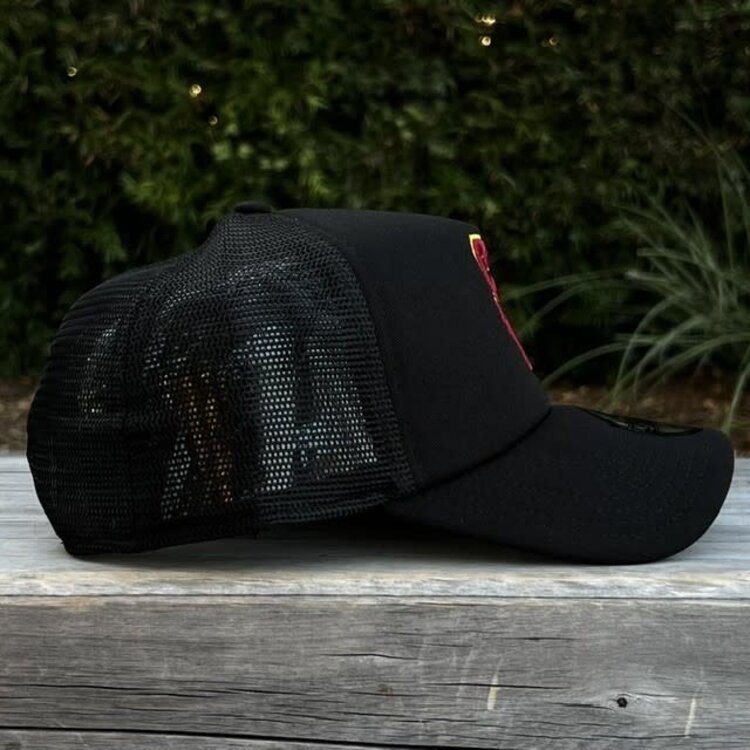 New Era USC Trojans Interlock Black Trucker Mesh 940 A-Frame